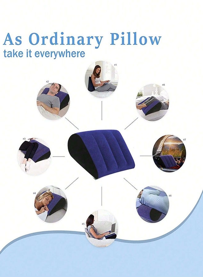 KUIYING An inflatable wedge cushion portable, lightweight body position an inflatable cushion suitable for sleeping Shank Raising and back and neck support Travel Inflation and contraction speed - Image 3