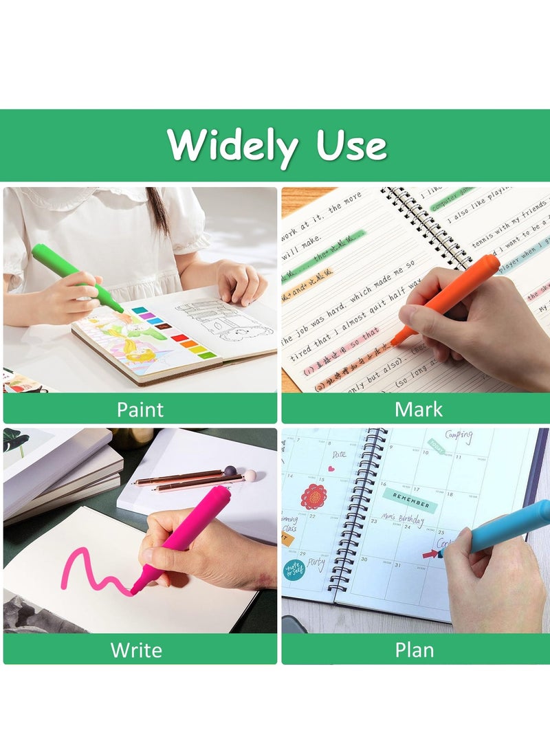 Highlighter Pens, Pastel 12 Color Chisel Tip Marker Pen Triangular Highlighters, Colored Highlighters, No Bleed Through for Journal Notes Adults Kids Students, Office School (12 PCS)