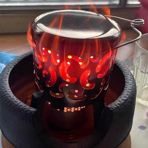 RBRSLALA Camping heater Butane heater Candle heater Tent heater Small propane heater Emergency heater Portable stainless steel camping heater (silver) - Image 3