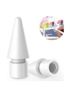 Y&D Replacement Tips for iPad Pen 1st Gen 2nd Gen, High Sensitivity iPencil Nibs Compatible Original Apple Pencil Tip Pencil, Smooth Durable White 2Pack  - Image 1