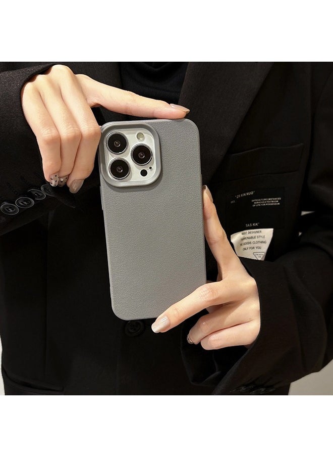 ShebSheb - Faux Leather Texture Phone Case Compatible with iPhone 15 Pro Max,Slim TPU Soft Shockproof Protective Case - Image 1