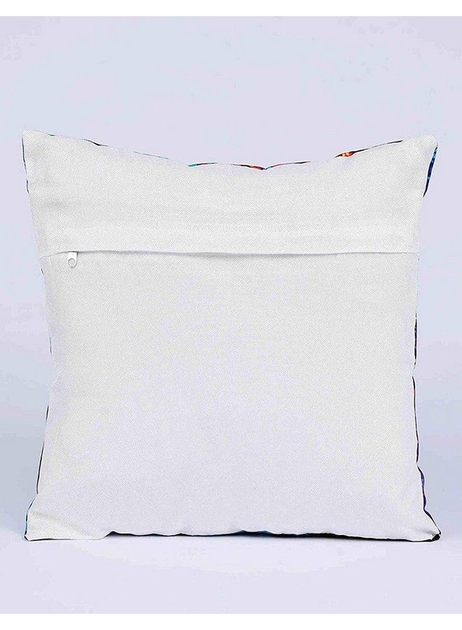 ROYAL SECRET Set Of 5 Decorative Hand Made Jute Throw/Pillow Cushion Covers - (16 X 16 Inches) T( Multicolor), 140 TC - Image 3