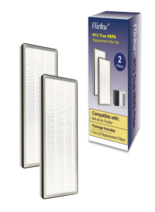 Flintar MA40 Replacement Filter, Compatible with MA-40 Air Purifier, 3-in-1 H13 Grade Filtration and Activated Carbon Filter Set, Part # ME-40 (2- Pack) - Image 1