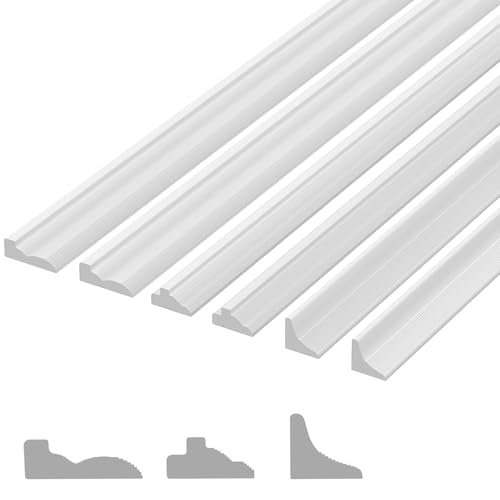 KishYa 36 Pcs Miniature Dollhouse Trim Dollhouse Accessories 3 Styles on 1 12 Scale 886 Long Plastic Dollhouse Trims Finishing Corner - Image 1