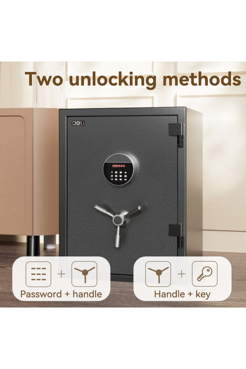 Deli 1-Hour Fireproof Safe Box, Digital Lock 36kg (50x36x35cm) ET600 Dark Grey - Image 2