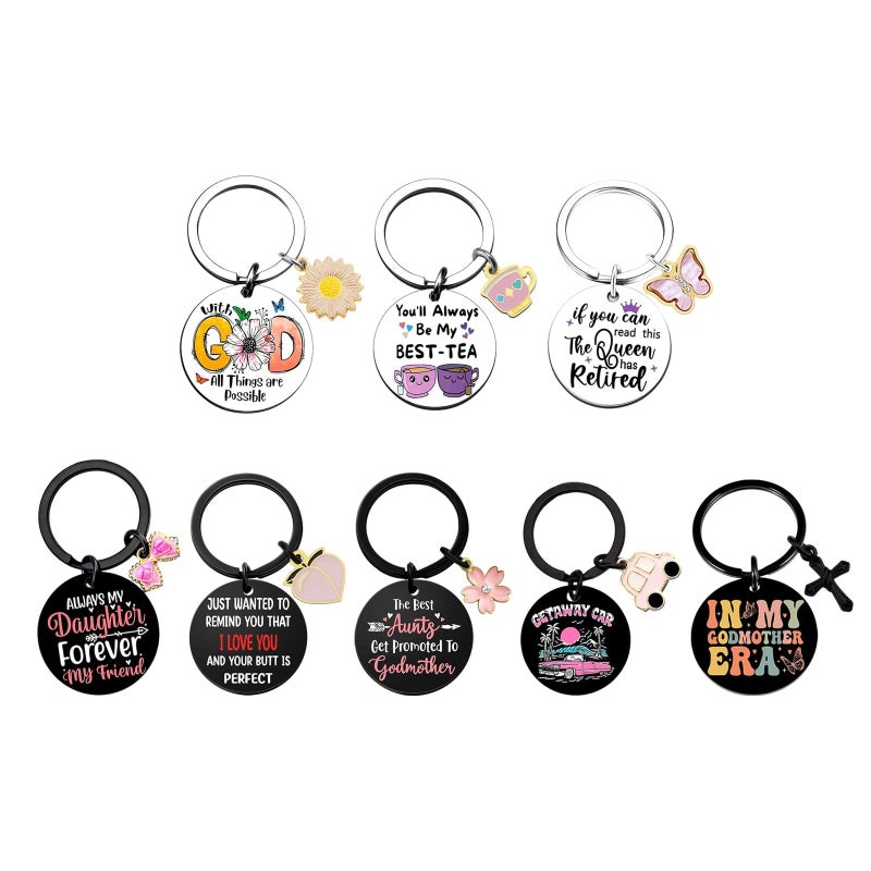 Personalized Stainless Steel Keychain For Godparents Proposal 8 Color Options Will You Be My Godmother Or Godfather - Image 5