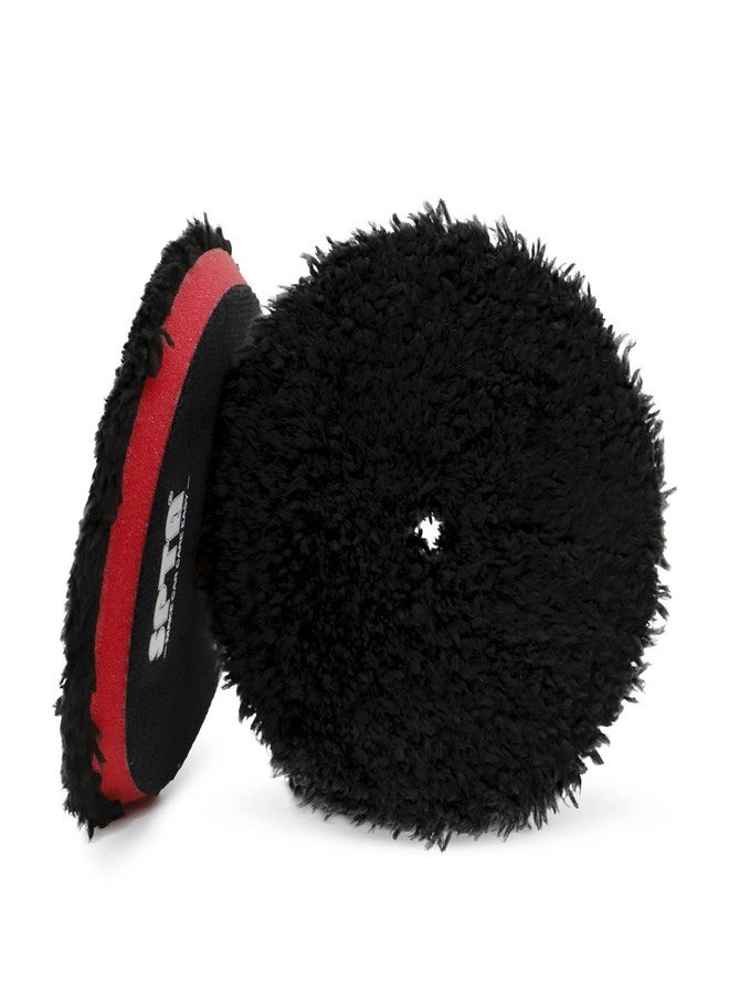 SPTA Microfiber Polishing Pad, 2Pcs 5Inch 125mm Pads Microfiber Cutting Disc Finishing Disc with Hook & Loop Backing for Car Buffer Polisher Cutting Buffing Waxing and Polishing - Image 1