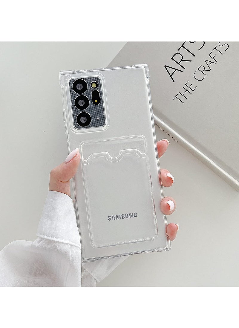 Generic Wallet Phone Case Slim Fit Card Slot Transparent Case Protective Soft Shockproof Case with Card Holder For Samsung Galaxy Note 20 Ultra/Note 20 Plus  - Image 1
