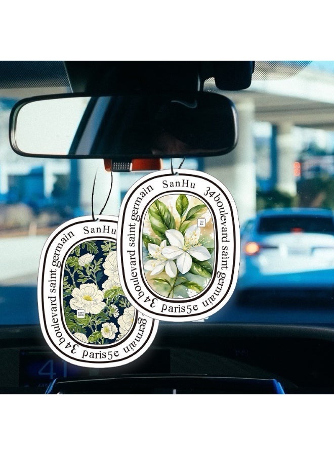 5-Piece Hanging Car Fragrance Chips, Fresh & Mild Scent Car Air Freshener, Effective Odor Remover for Vehicle, Clothes Cabinet & Wardrobe - Image 3