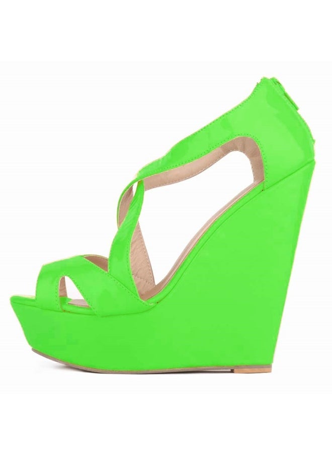 Loquat Candy-colored women's sandals over 8cm Neon Green  - Image 1