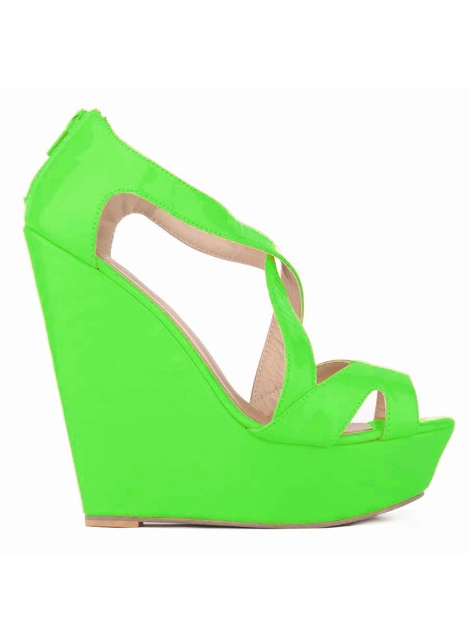 Loquat Candy-colored women's sandals over 8cm Neon Green  - Image 2