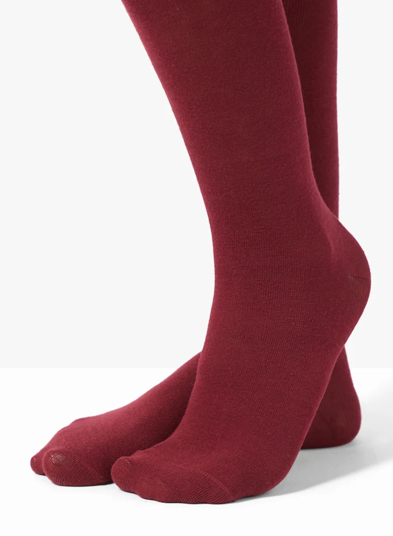 Ginger Over The Knee Solid Socks