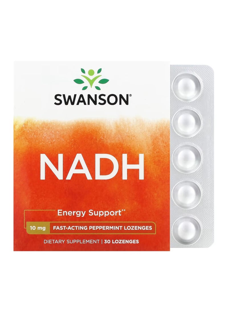 Swanson, NADH, Peppermint, 10 mg, 30 Lozenges