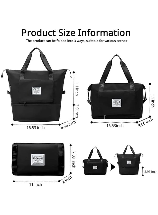 شنطة سفر دفل جاهوميو بفصل بين المبلل والجاف - أسود - Image 1