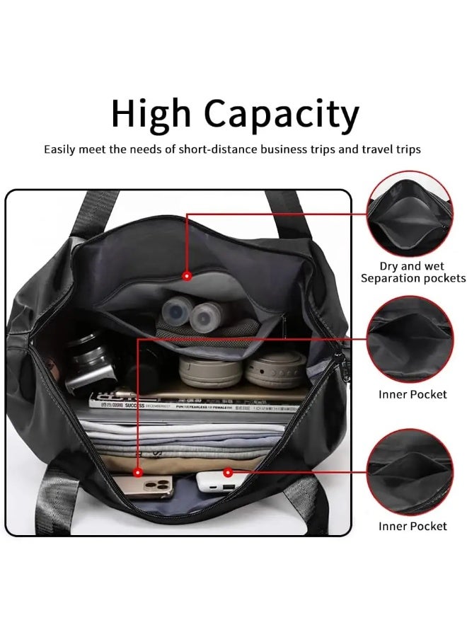 شنطة سفر دفل جاهوميو بفصل بين المبلل والجاف - أسود - Image 4