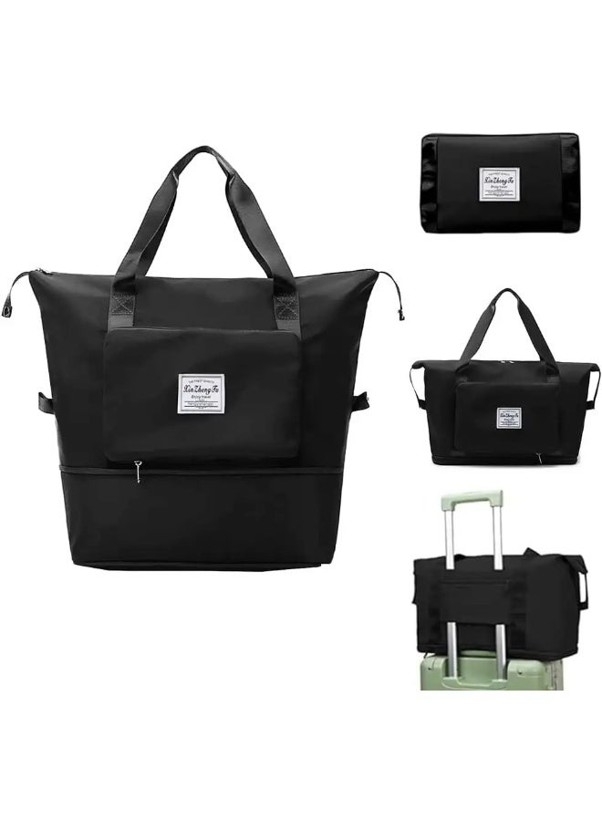 شنطة سفر دفل جاهوميو بفصل بين المبلل والجاف - أسود - Image 3