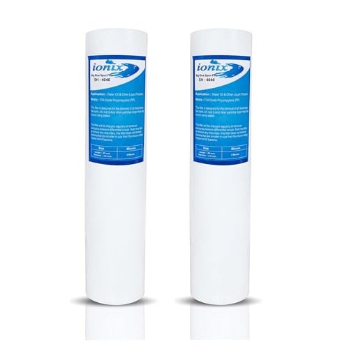 IONIX Whole House Water Filter Spare Filter Cartridge, Jumbo Spun Filter, Big Blue Spun Filter 20 inches, 4.5 Inches OD, Big Blue Filter 20 inch (Pack of 2) - Image 1