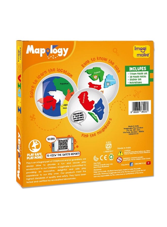 Imagimake Mapology India Map Puzzles - Geography for Kids - Learning & Educational Toys - Puzzles for Kids Ages 4-8 - Gift for 4, 5, 6, 7, 8 Year Old Boys & Girls - Image 5