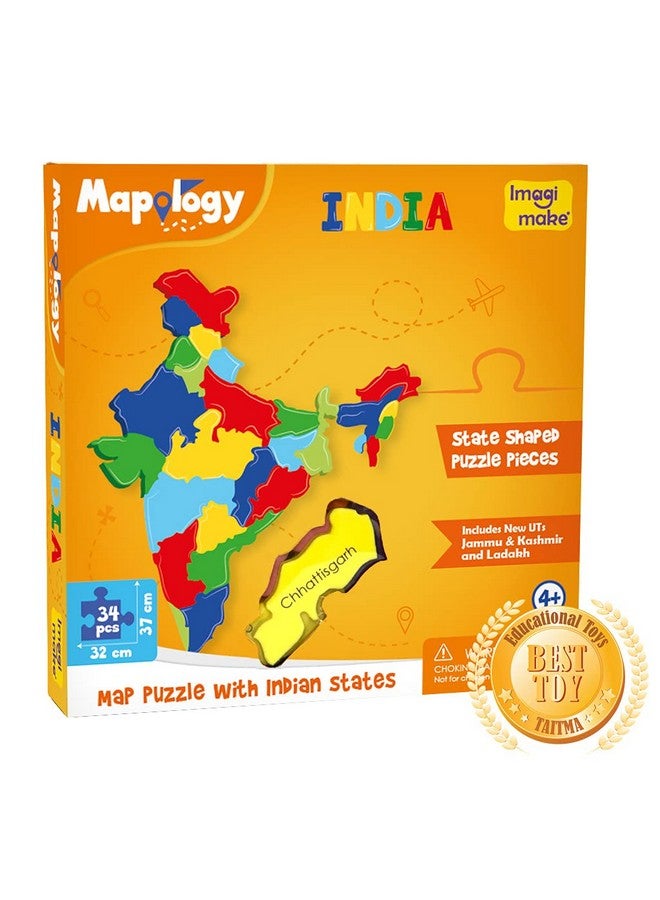 Imagimake Mapology India Map Puzzles - Geography for Kids - Learning & Educational Toys - Puzzles for Kids Ages 4-8 - Gift for 4, 5, 6, 7, 8 Year Old Boys & Girls - Image 2