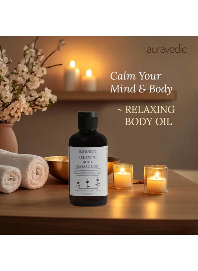 Auravedic Relaxing Body Massage Oil 200ml For Full Body Massager - Image 2