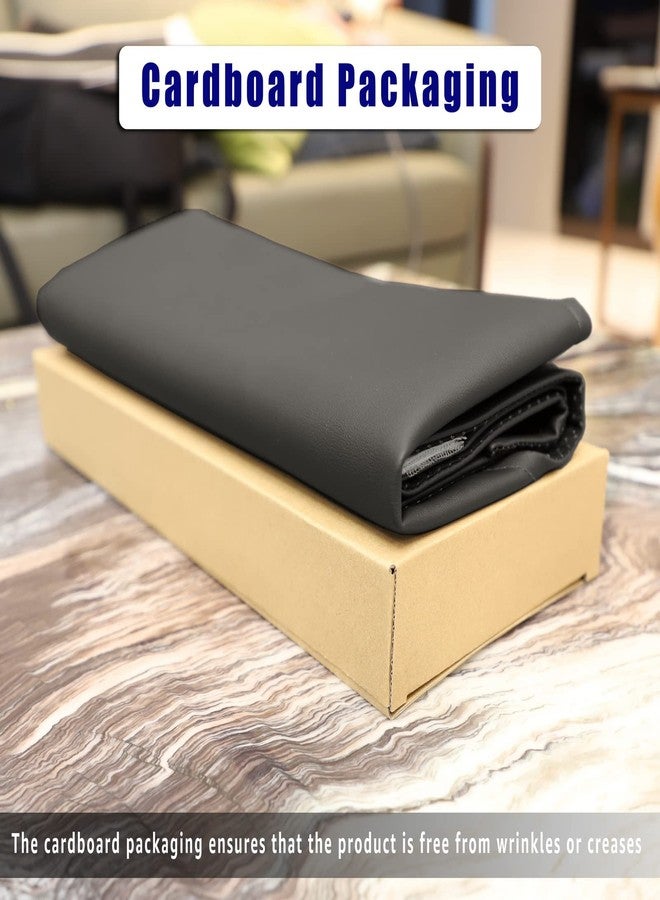 AmazeCov Non-Slip Headrest Cover for Recliner Chair and Sofa, Slipcover with Extra Wide Coverage, Furniture Protector, and Strong Adhesive Tapes Included - Fits Larger Chairs,Dark Gray - Image 2