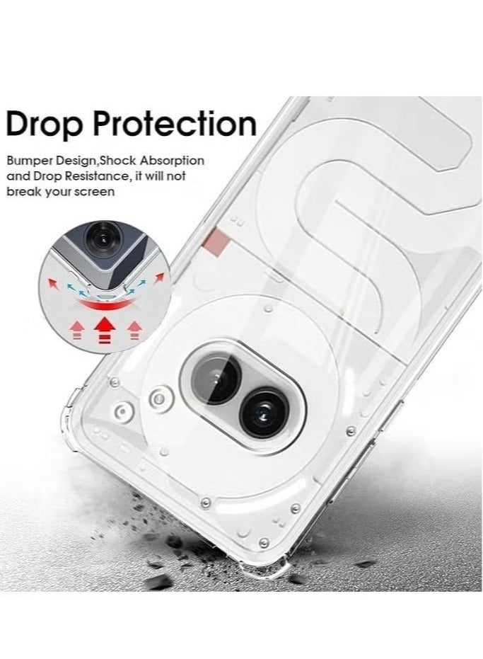 MUNTAQI Nothing Phone 2a Clear Case | Shockproof TPU Cover with Reinforced Corner Bumpers | Slim, Flexible & Scratch-Resistant Protection for Nothing Phone 2a (6.7-Inch) - Image 3