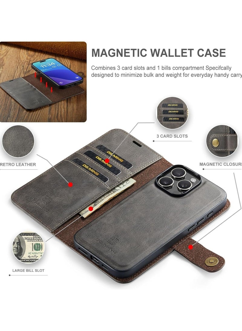 General 2-in-1 Detachable Magnetic Case Compatible with iPhone 16 Pro Max, Leather Wallet Case with 3 Card Slots, Shockproof Case for iPhone 16 Pro Ma  - Image 5
