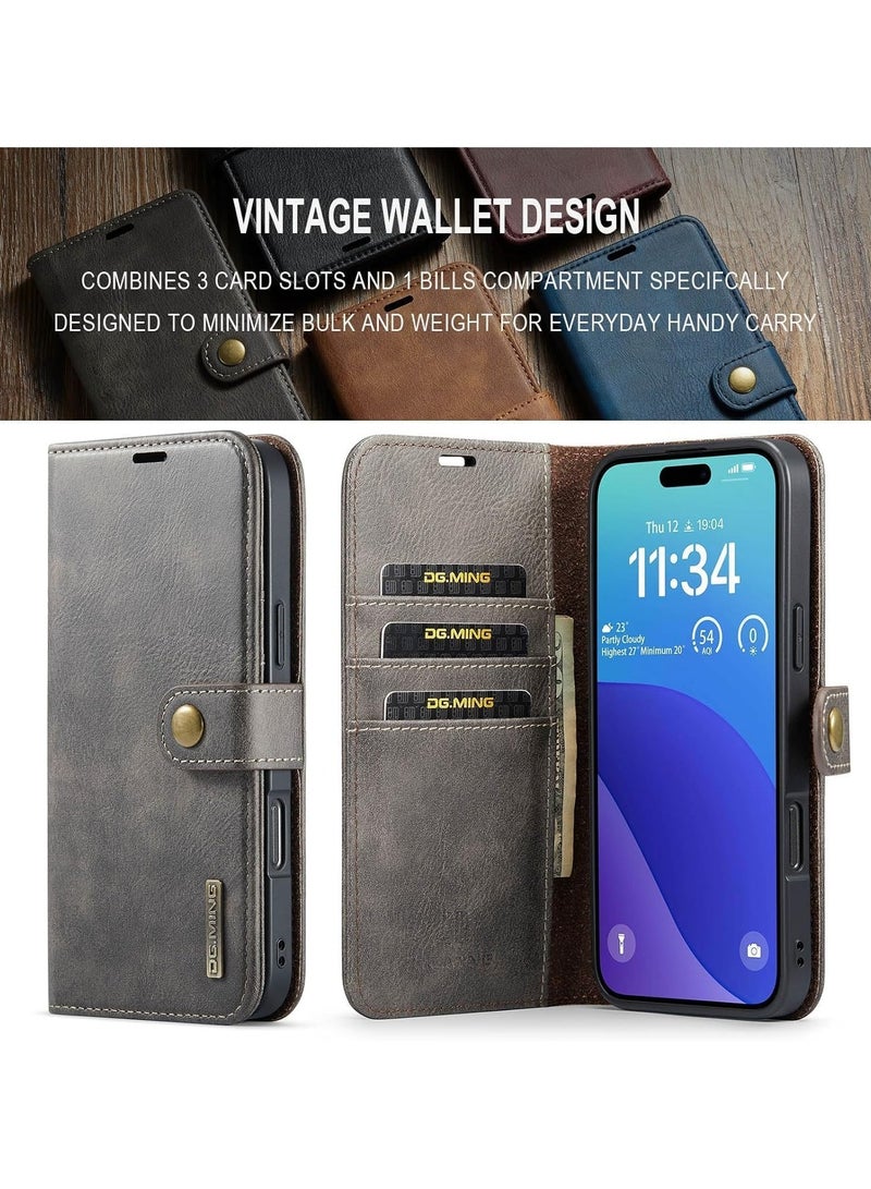 General 2-in-1 Detachable Magnetic Case Compatible with iPhone 16 Pro Max, Leather Wallet Case with 3 Card Slots, Shockproof Case for iPhone 16 Pro Ma  - Image 4
