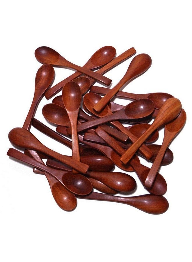 Garden Of Arts ملعقة ماسالا خشبية من حديقة الفنون (صغيرة، 5 بوصات) - مجموعة من 6 - Image 3