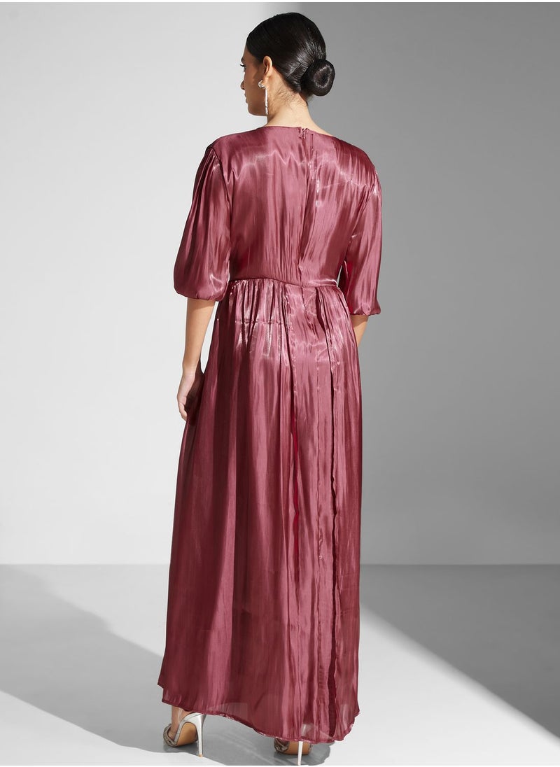 hayas closet - Embellished Pleated Dress - Image 1