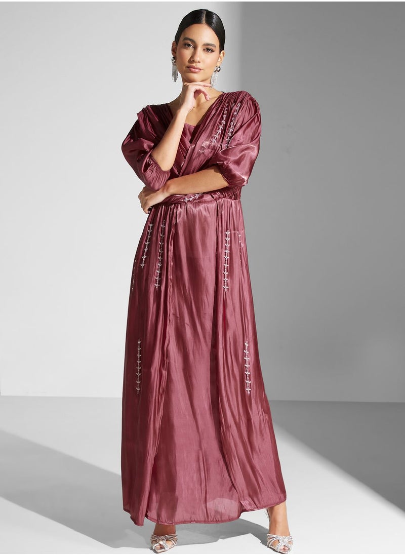 hayas closet - Embellished Pleated Dress - Image 1