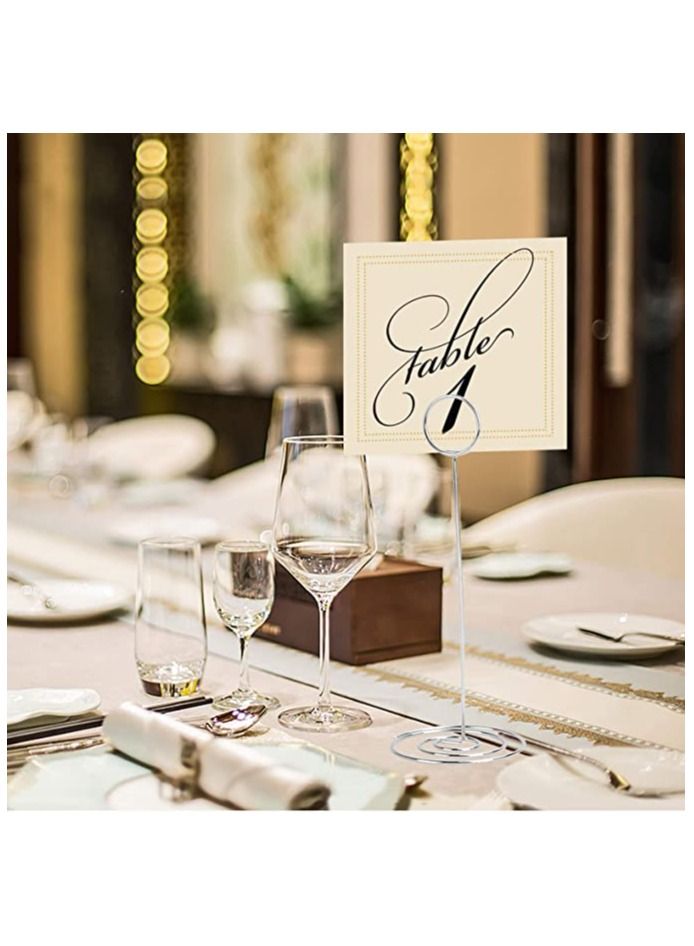 SYOSI 8 Pack Table Number Holder Place Card Holder Photo Picture Holder for Wedding Birthday Stand Position Card Holder - Image 2