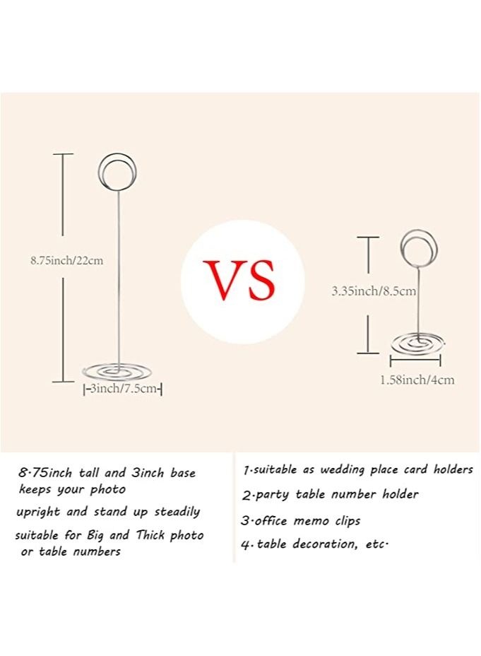 SYOSI 8 Pack Table Number Holder Place Card Holder Photo Picture Holder for Wedding Birthday Stand Position Card Holder - Image 3