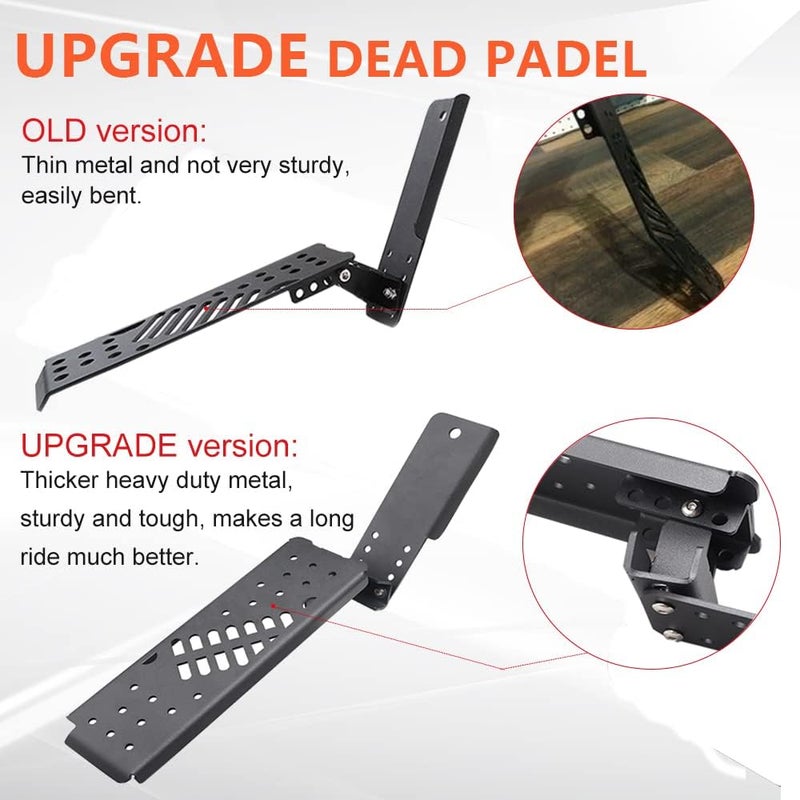 ADTOPI Samman JL Dead Pedal, Gladiator Dead Pedal Left Side Foot Rest Kick Panel Compatible with Jeep Wrangler JL/Gladiator JT 2018 2019 2020 2021 2022 (Adjustable, Matte Black) (NOT Fit for 4xe Model) - Image 2