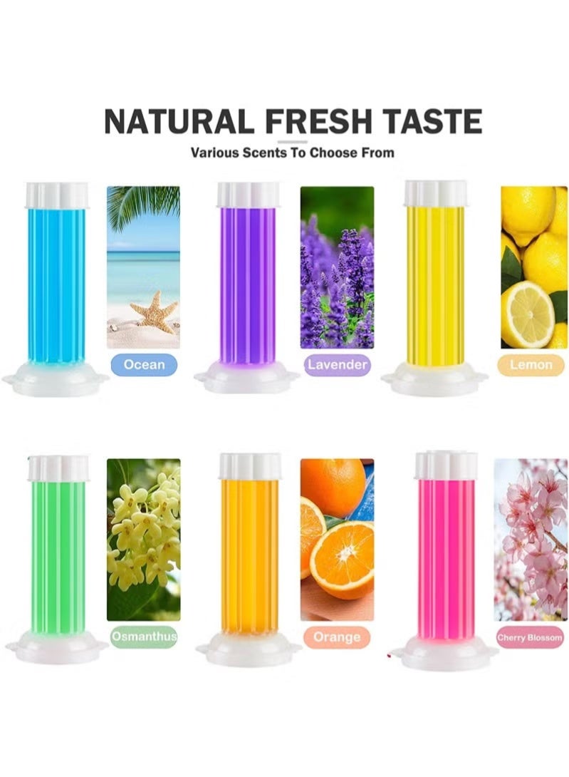 Toilet Gel Stamp,Toilet Deodorant Gel,6 Scent Toilet Freshener Set,Removes Limescale and Stains,Deodorant Cleaner,Suitable for Household Toilet and Bathroom Cleaning Products - Image 4