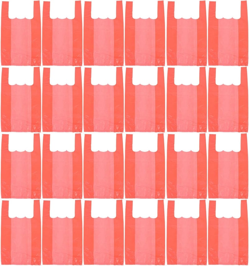 50Pcs Red Plastic Garbage Bags with Handles 20X32Cm Thickened Kitchen Trash Bags for Home Bathroom Wastebasket Heavy Duty Plastic Trash Liners Multipurpose Household - Image 1
