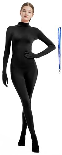 Full Bodysuit With Zipper Helper Womens Costume Without Hood Spandex Stretch Zentai Unitard Body Suit (XX-Large, Black) ¡­ - Image 1