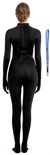Full Bodysuit With Zipper Helper Womens Costume Without Hood Spandex Stretch Zentai Unitard Body Suit (XX-Large, Black) ¡­ - Image 2