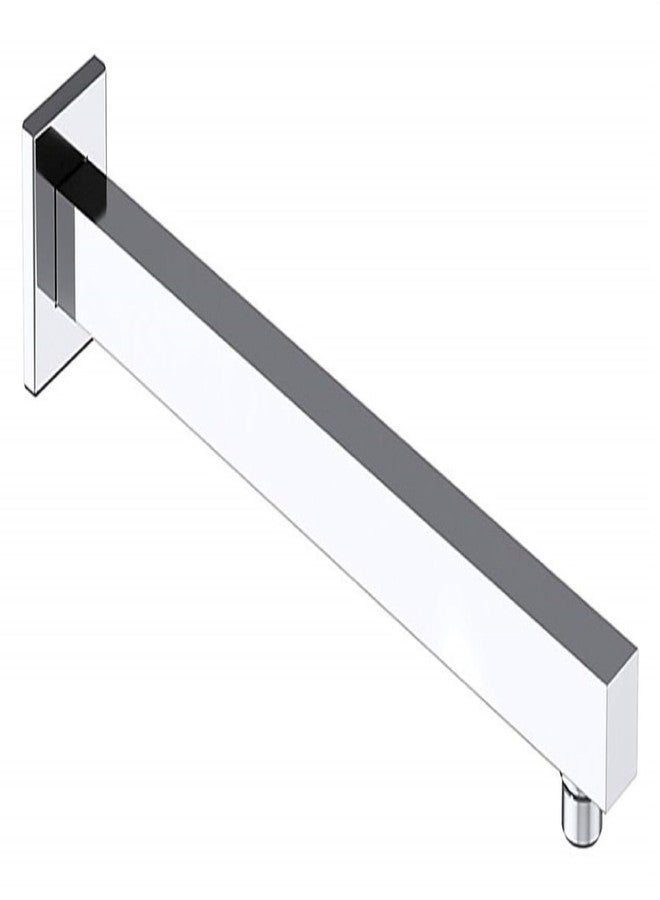 JAGGER JAG205 Premium Grade Stainless Steel Square And Round Shower Arm with Wall Flange, Thread Size 0.5" Inch (SQUARE, 18 INCH) - Image 1