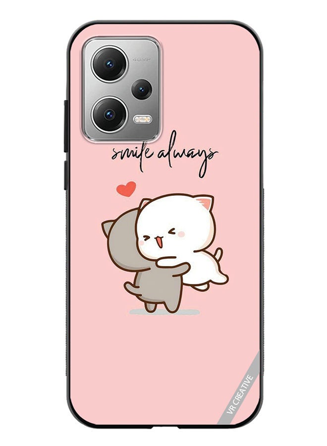 VR CREATIVE Protective Case Cover For Xiaomi Redmi Note 12 Smile Always Design Multicolour - Image 1
