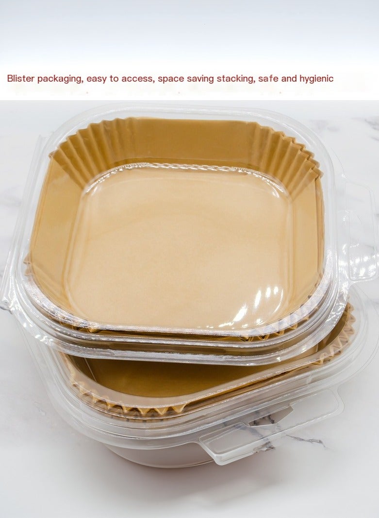 6.3 Inch 100 PCS Air Fryer Disposable Paper Liners, Square Parchment Paper Liner, Water-proof, Parchment Baking Paper for Baking  - Image 4