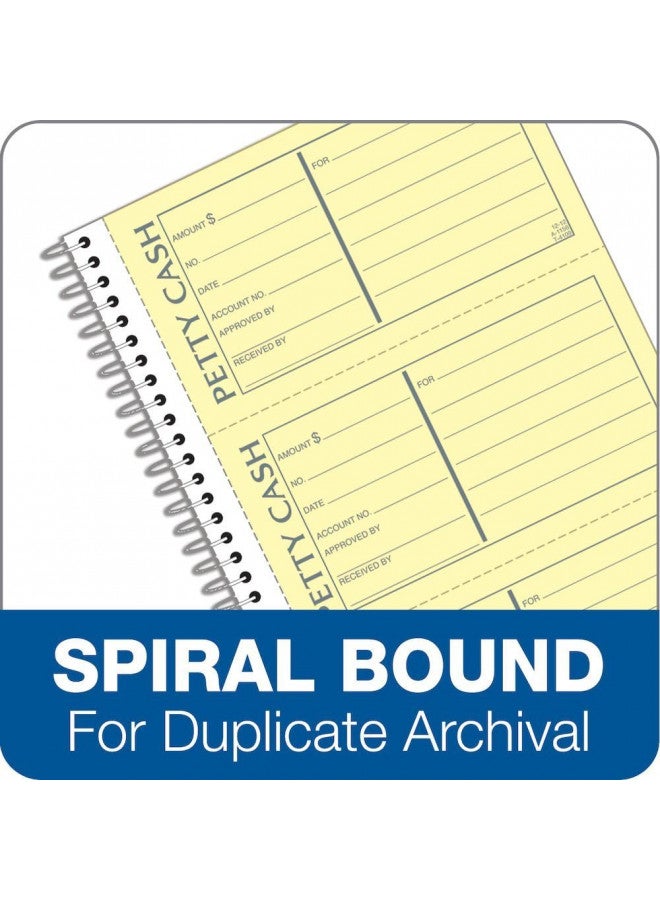 TOPS كتاب إيصالات النقدية الصغيرة من توپس، 2 جزء، بدون كربون، 4 رسائل لكل صفحة، 200 مجموعة لكل كتاب (4109)