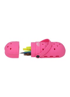 SMILY KIDDOS Smily kiddos Silicon Pencil Case (Pink) Hole Shoes Design Pencil Case Large Capacity Pencil Holder Shoe Shaped Silicon Material - Pouch Bag  - Image 5