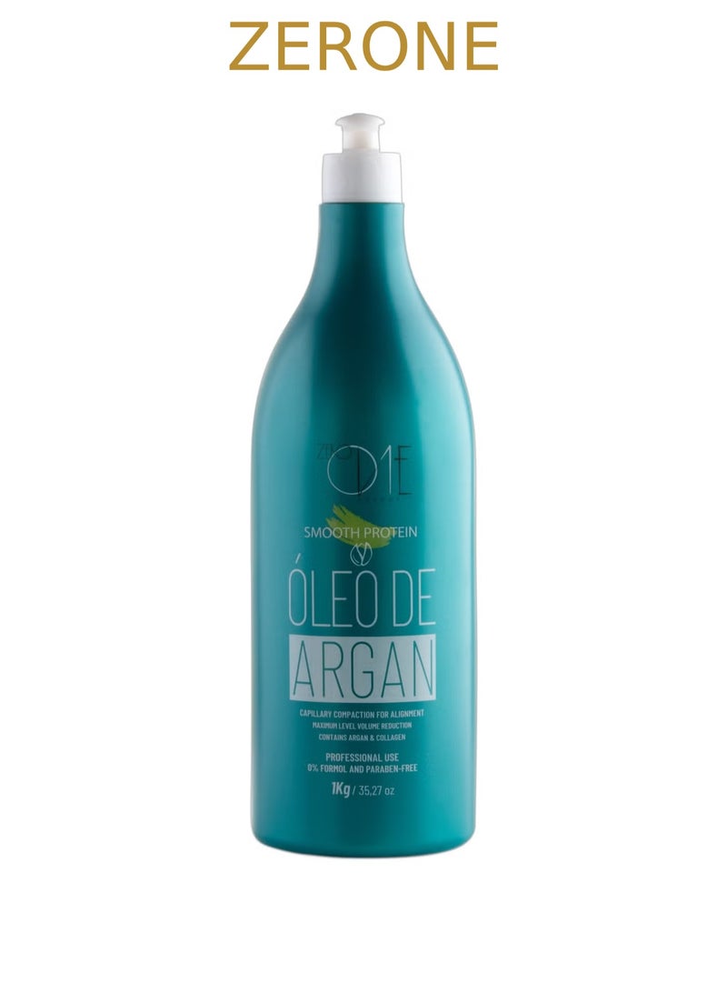 ZERONE Zero One Smooth Protein with Argan Oil Hair Smoothing Treatment - 1kg - Image 1