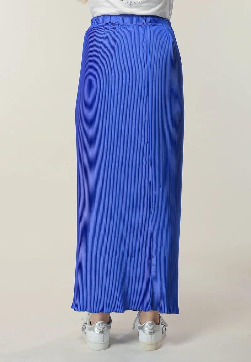 Moistreet Pleated High Waist Maxi Skirt