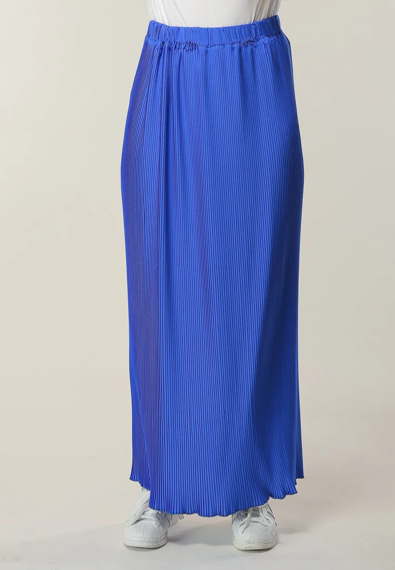 Moistreet Pleated High Waist Maxi Skirt