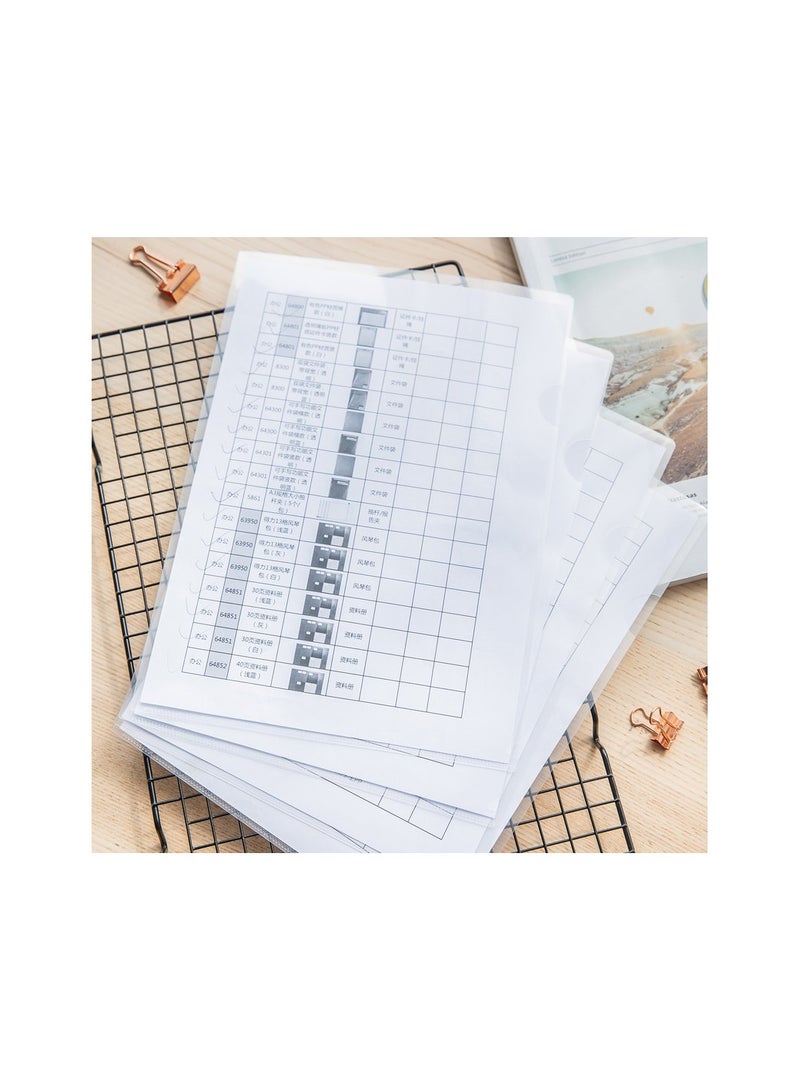 Deli ملف تقارير دلي E5707 A4 شكل L شفاف، 6 قطع/كيس OPP، منظم ملفات مكتبي ومدرسي متين - Image 4