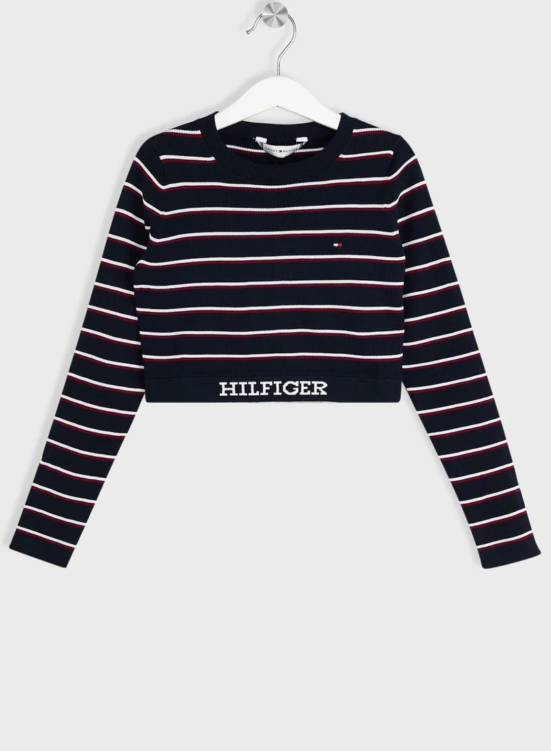 TOMMY HILFIGER Kids Striped Knitted Sweater