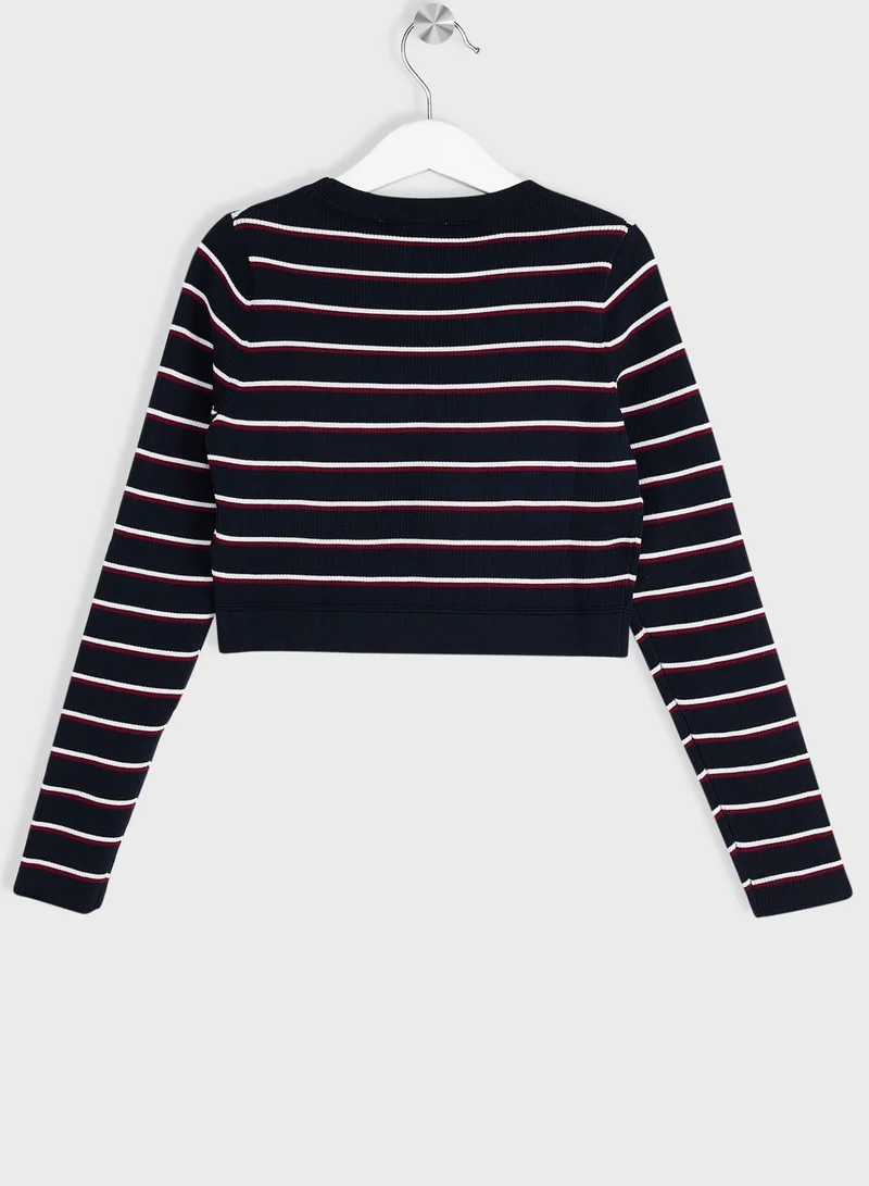 TOMMY HILFIGER Kids Striped Knitted Sweater