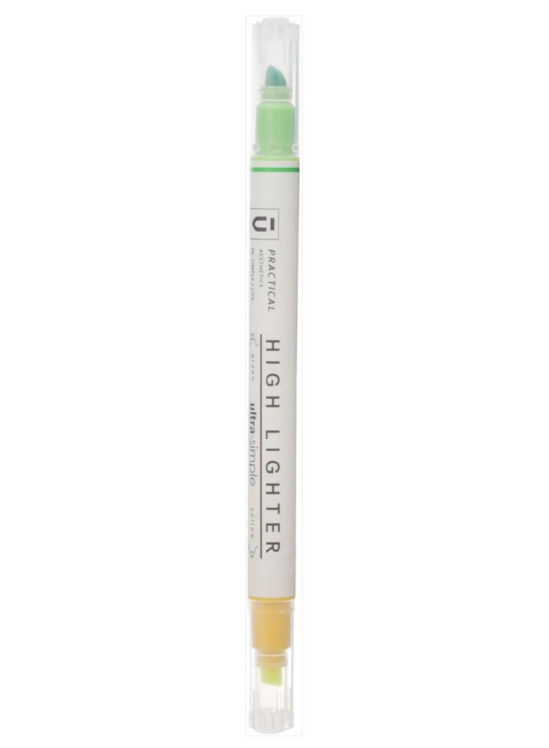 M&G Two-Tone Yellow&Green Fluorescent highlighter pen - NO: 9901 - Image 1
